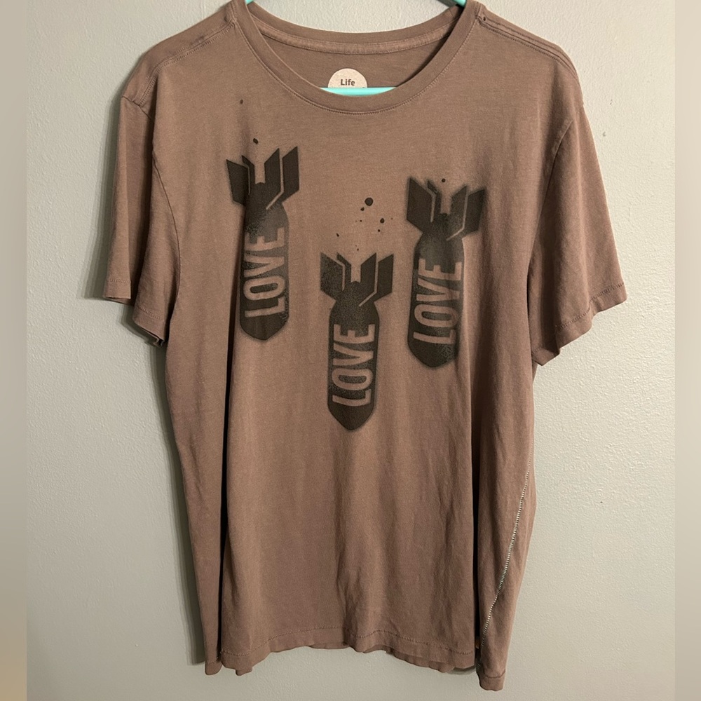 Life is Good large love not war tee